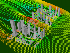 建筑外流场中的仿真